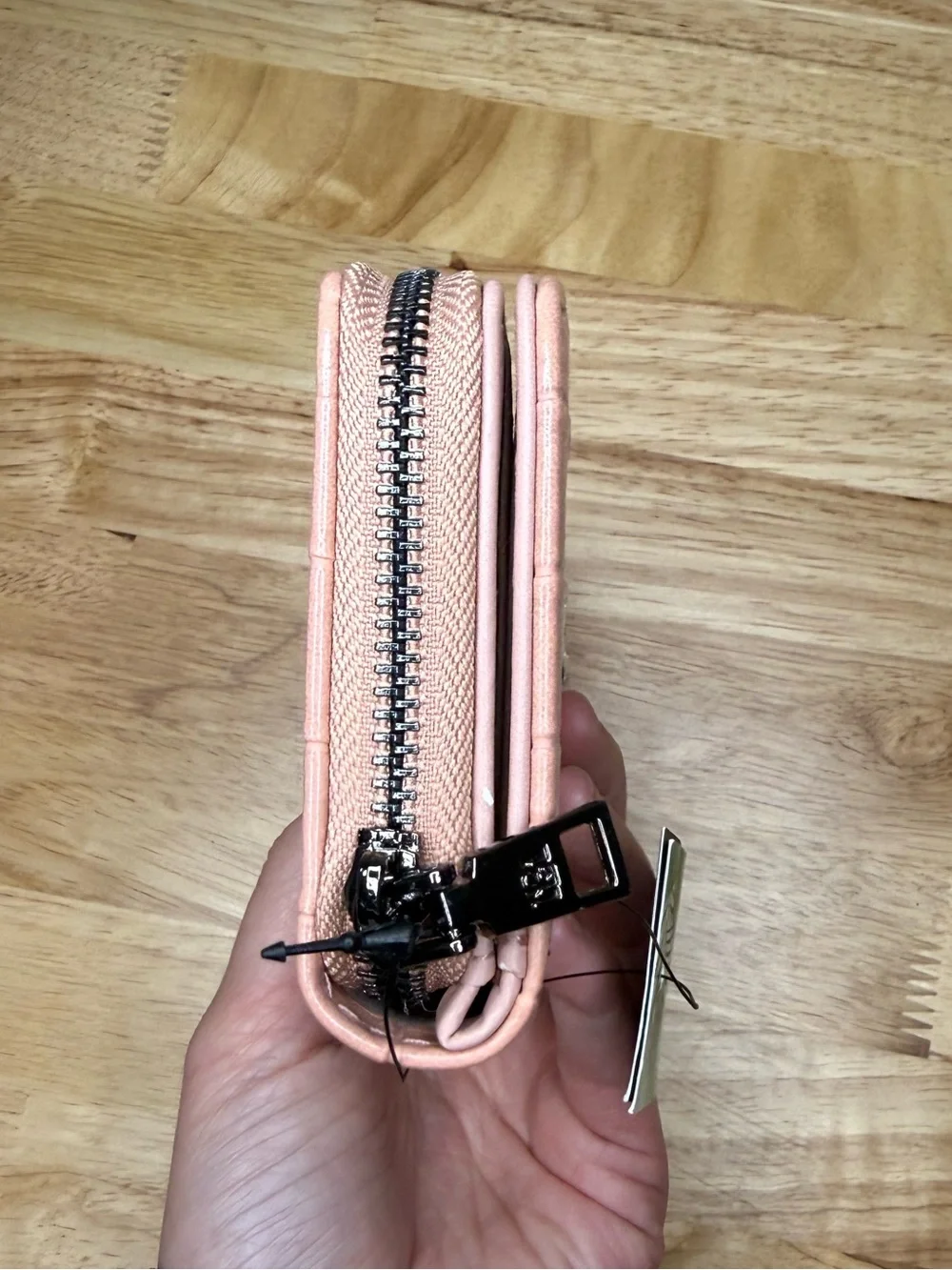 Badgley Mischka Croco Coin Purse Wallet Blush Pink Vegan Leather NWT $39